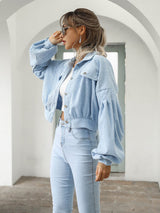 Veste Femme Chic Courte Boutonnée 5