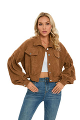 Veste Femme Chic Courte Boutonnée 9