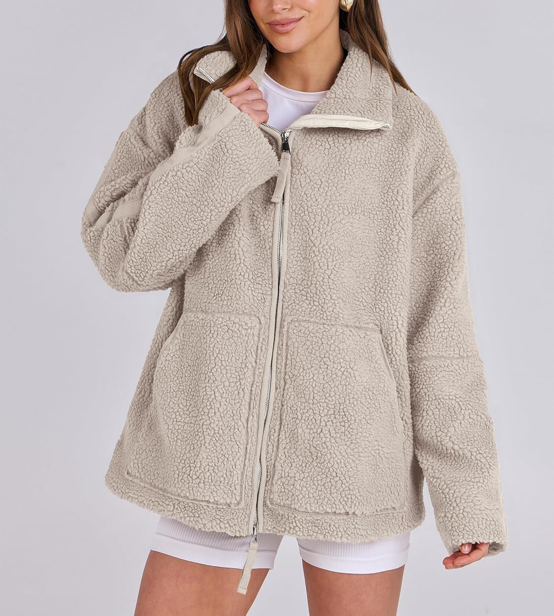 Veste Femme Chic En Fleece Élégante 2