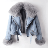 Veste Femme Chic en Jean Doublée 0