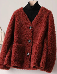 Elegante und praktische Shearlingjacke für Damen
