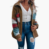 Veste Femme Chic en Velours Côtelé 2