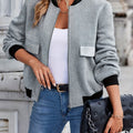 Kurtka damska wygodna bomber casual bawełniana