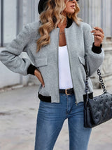 Veste Femme Confortable Bomber Décontractée 4