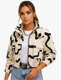 Kurze, funktionale Damenjacke Utility