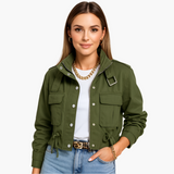 Veste Femme Courte Fonctionnelle Utilitaire 1