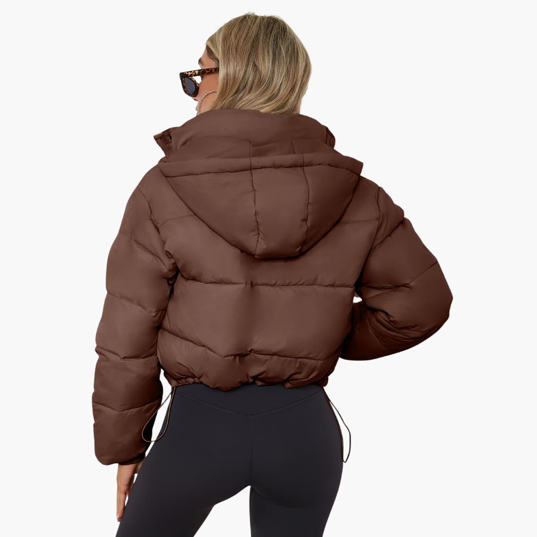 Veste Femme Courte Pratique à Capuche 1