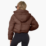 Veste Femme Courte Pratique à Capuche 1