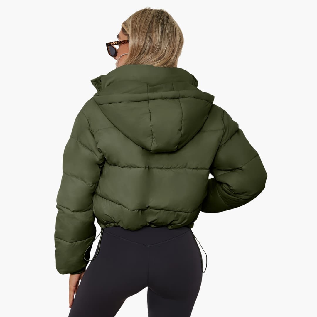 Veste Femme Courte Pratique à Capuche 7