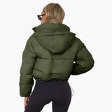 Veste Femme Courte Pratique à Capuche 7