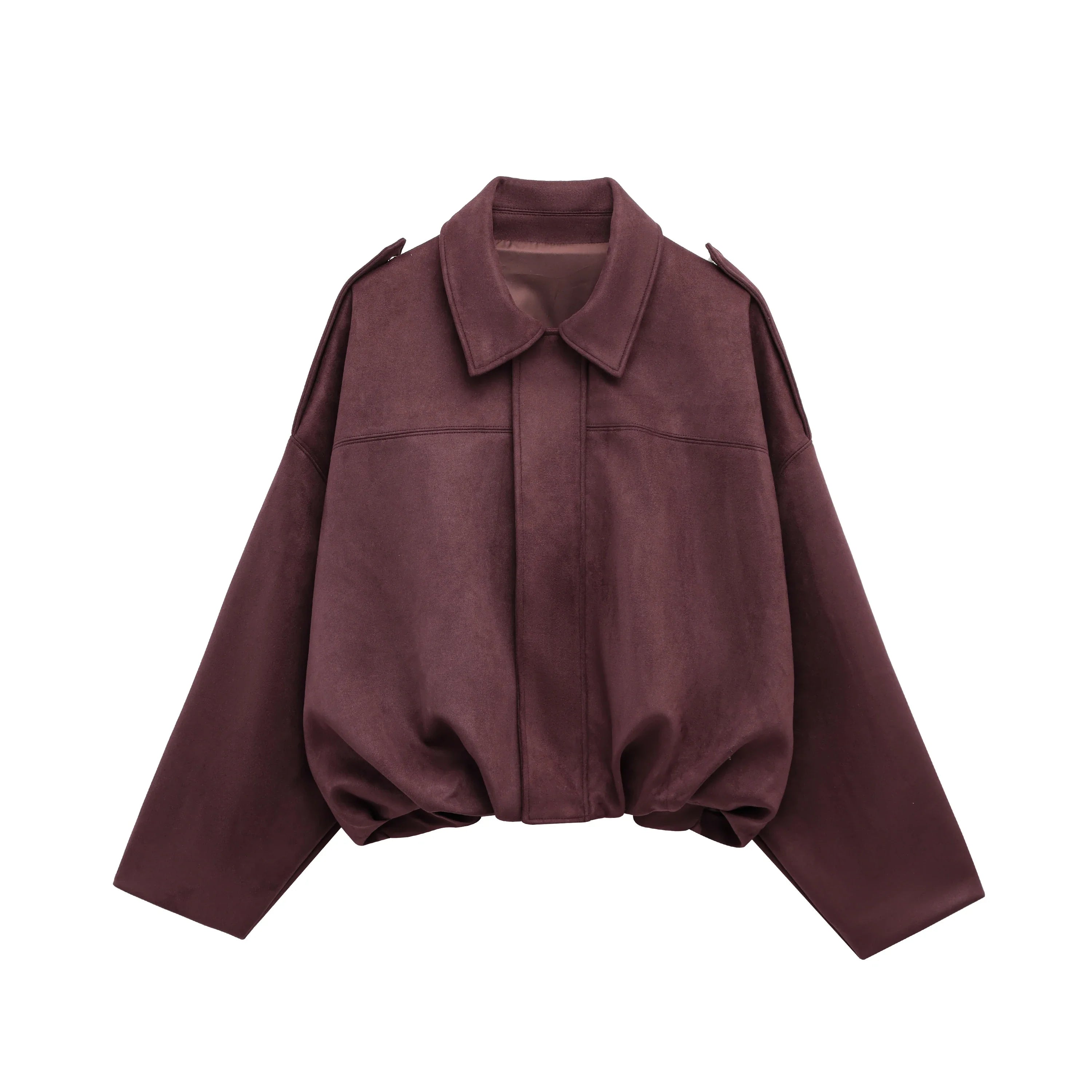 Veste Femme Décontractée en Daim Ample 11