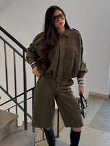 Veste Femme Décontractée en Daim Ample 4