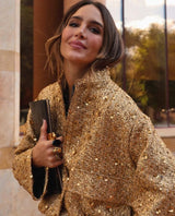 Veste Femme Élégante Pailletée Hiver 2