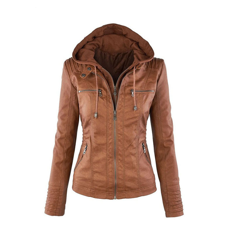 Veste Femme Élégante à Capuche Zippée 0