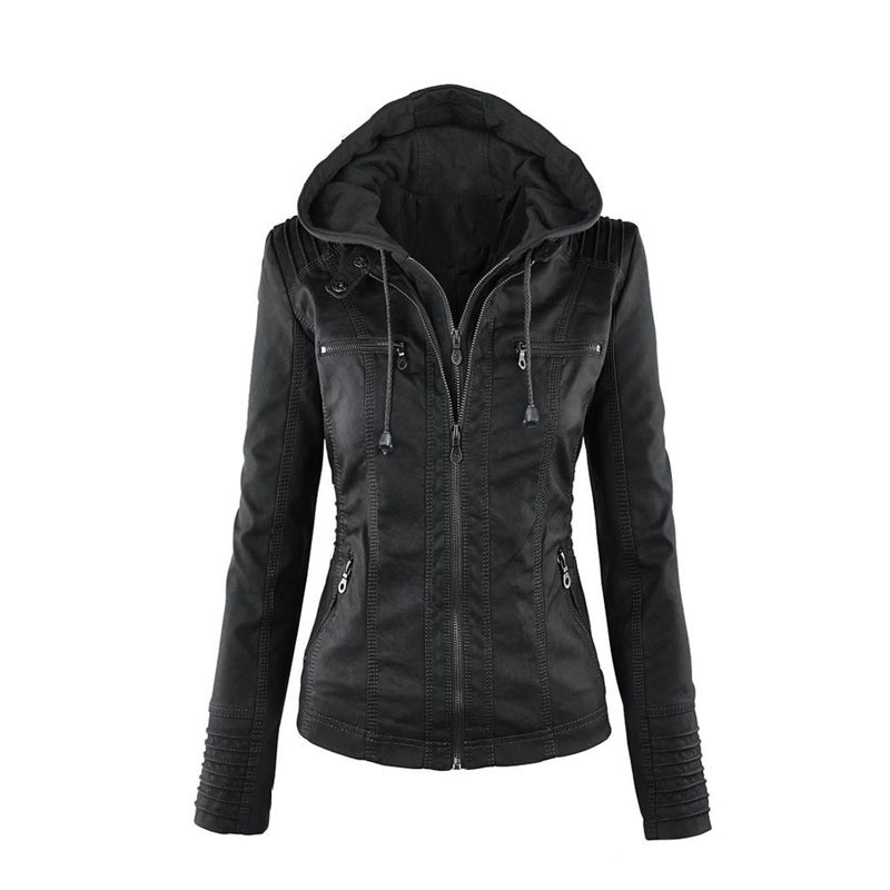 Veste Femme Élégante à Capuche Zippée 1