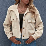 Veste Femme Élégante en Corduroy 0