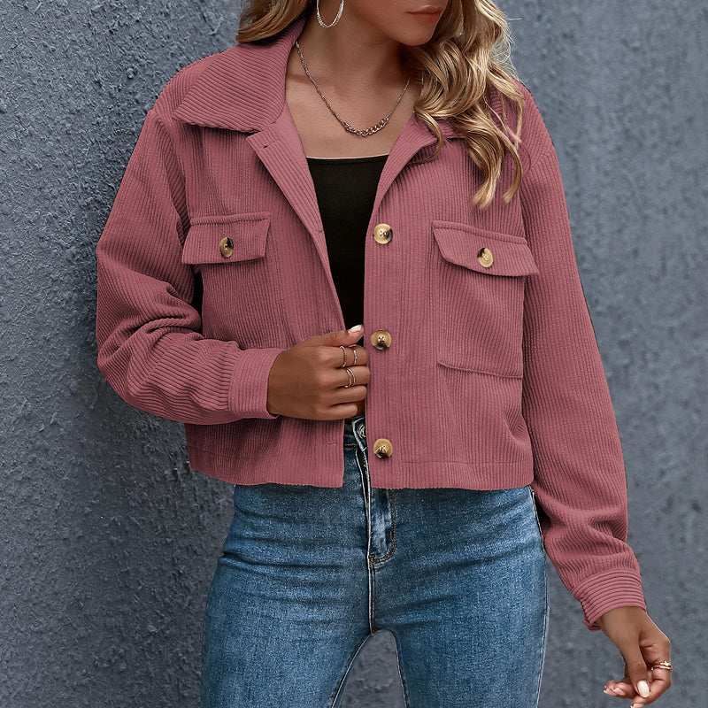 Veste Femme Élégante en Corduroy 1
