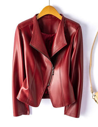 Schwarze Damenlederjacke - Elegant & Trendy - Alle Größen