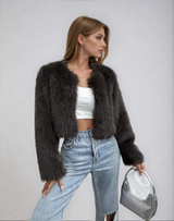 Veste Femme Élégante en Fausse Fourrure 1