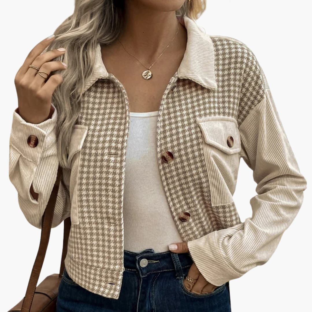 Veste Femme Élégante en Velours Côtelé 0