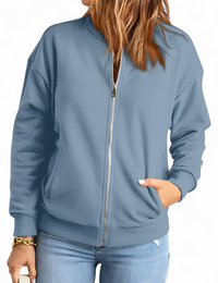 Damenjacke Leicht und Lässig Polyester Reißverschluss
