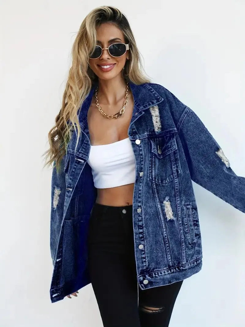 Veste Femme Oversize Tendance en Jean 10