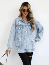 Veste Femme Oversize Tendance en Jean 2