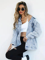 Veste Femme Oversize Tendance en Jean 4
