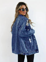 Veste Femme Oversize Tendance en Jean 7