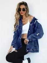 Veste Femme Oversize Tendance en Jean 8