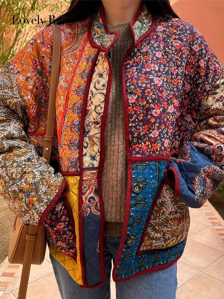 Veste Femme Réversible Florale Élégante 6