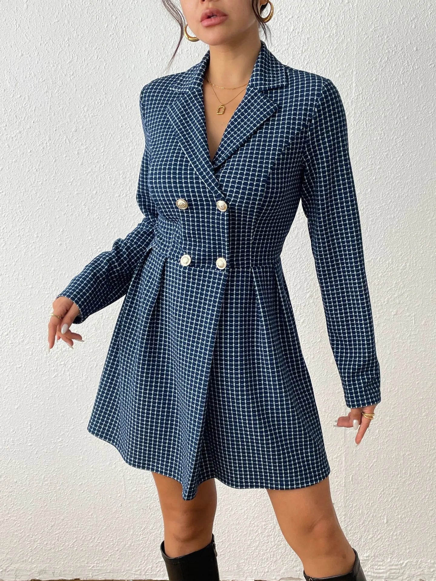 other : Caria | Robe à col en V pour femmes in Bleu van Seroa