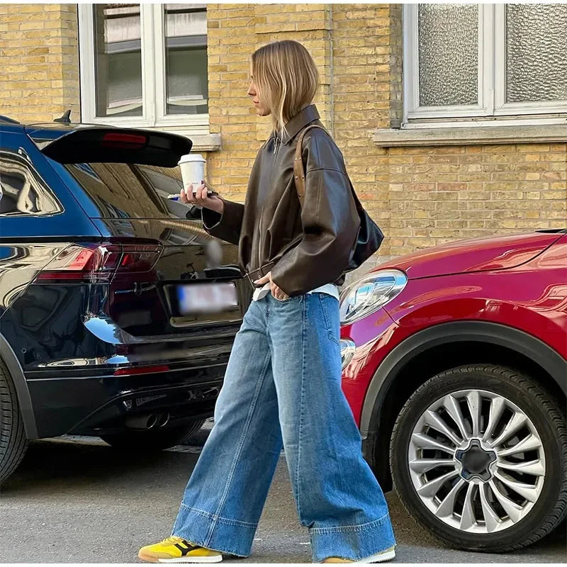 Veste Femme Vintage Ample Style Streetwear 2