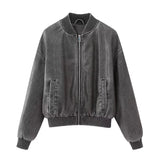Veste Femme Vintage Élégante en Cuir PU 0