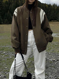 Luźna kurtka damska oversize, miejski look