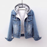 Veste à Capuche Décontractée en Denim Femme 2