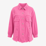 Veste en Jean Femme Colorée Printemps - Coupe Cintrée, Tendance &