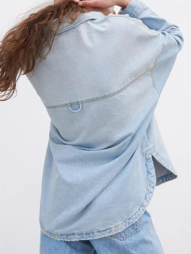 Veste en Jean Femme Décontractée Polyvalente 4