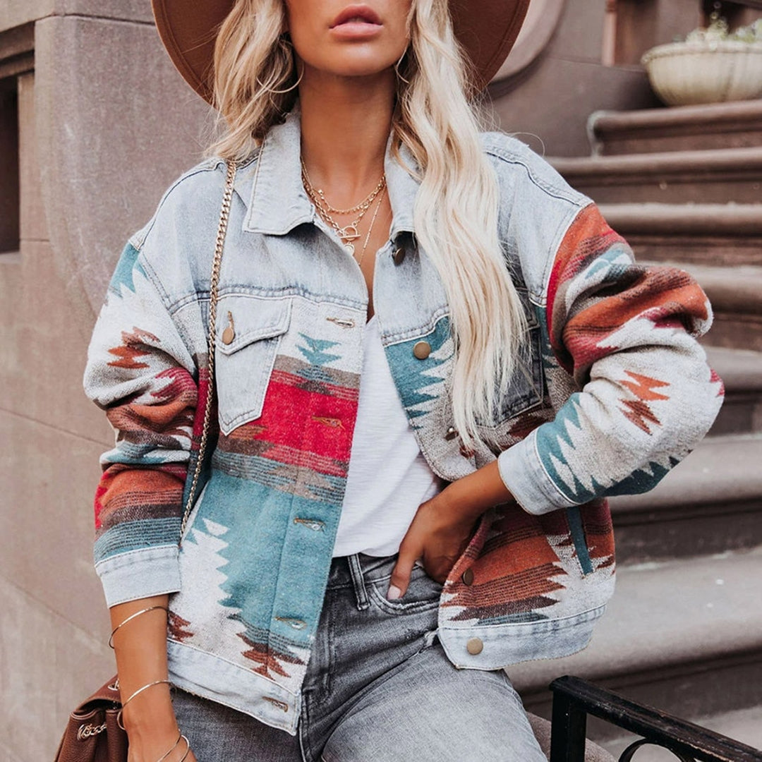 Veste en Jean Vintage Femme Décontractée 0