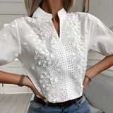 top blouses : Margot | Chemisier Détendu en Tissu Doux pour Femmes in van Seroa