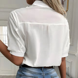 top blouses : Margot | Chemisier Détendu en Tissu Doux pour Femmes in van Seroa