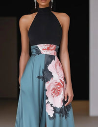 Robe Longue Fleurie Fluide Femme - Élégante pour Plage, Été,