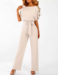 Combinaison Femme Fluide Élégante Ceinturée Large Parfaite