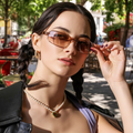 Damskie okulary przeciwsłoneczne metalowe vintage owalne