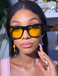 Lunettes de Soleil Carrées Élégantes Femme