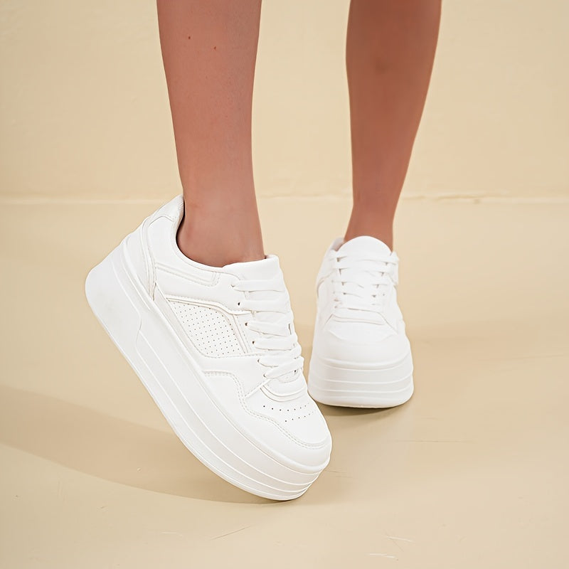 other : Emily | Baskets Femme Blanches Plateforme Synthétique in van Seroa