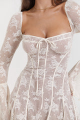 dresses : Isabelle – Robe courte romantique style corset en dentelle vintage in van Seroa