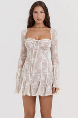 dresses : Isabelle – Robe courte romantique style corset en dentelle vintage in van Seroa