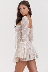 dresses : Isabelle – Robe courte romantique style corset en dentelle vintage in van Seroa