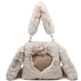bags : Stella | Sac à Main Femme Moelleux en Forme de Cœur in Gris 22x22x4CM van Seroa
